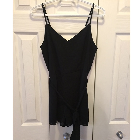 Naked Zebra Pants - 4/$25!! Naked Zebra Belted Black Romper